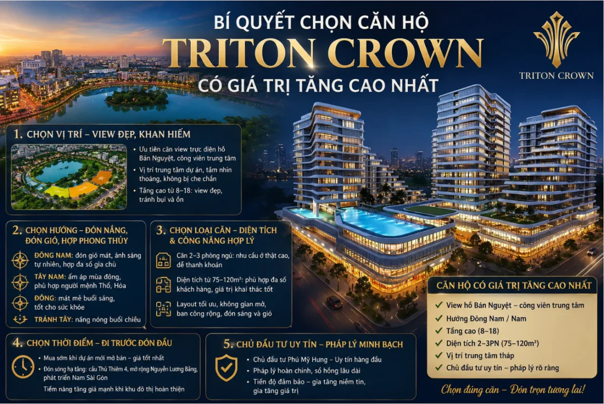 Bí quyết chọn căn hộ Triton Crown có giá trị tăng cao nhất 6 Bí quyết chọn căn hộ Triton Crown có giá trị tăng cao nhất