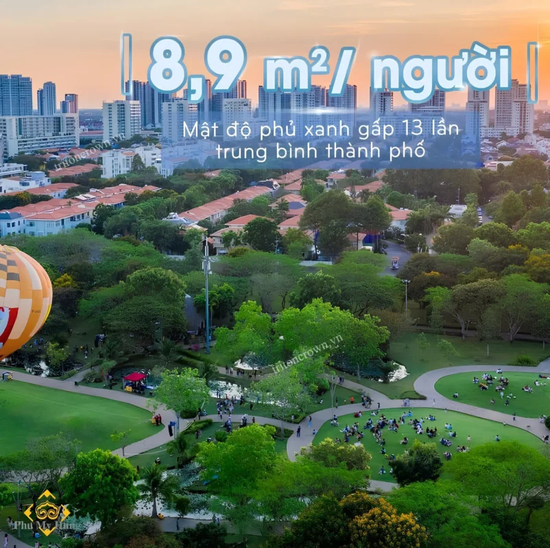 Căn hộ Triton Crown Phú Mỹ Hưng Quận 7 | Thông tin mở bán 2026 25 Trung bình mỗi cư dân sẽ được tận hưởng 8.9m2/cây xanh